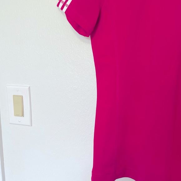 VINTAGE ADIDAS ACTIVEWEAR JERSEY T-SHIRT MEDIUM HOT PINK HARDLY WORN - Picture 6 of 7
